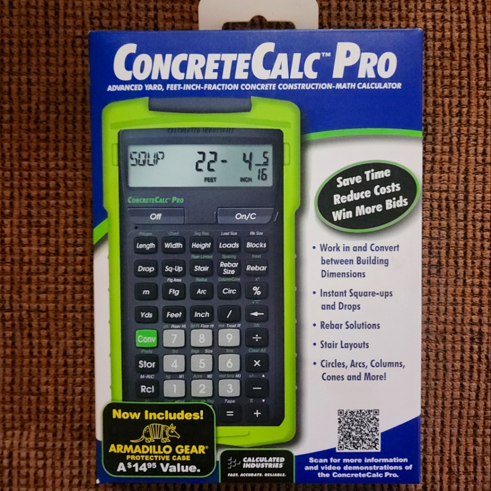 Calculated Industries ConcreteCalc Pro Advanced *NEW